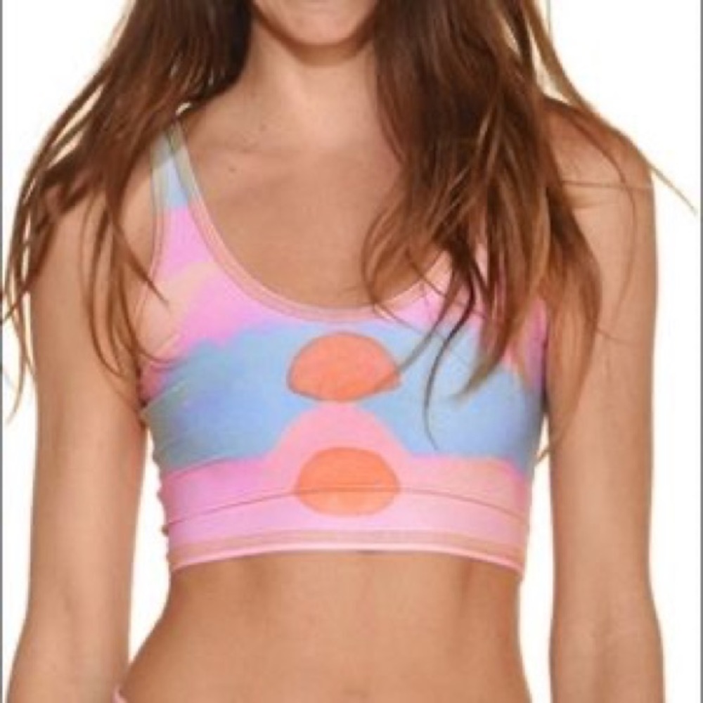 Teeki new moon rainbow camo workout top NWT all sustainable